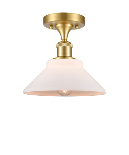 Ballston One Light Semi-Flush Mount in Satin Gold (405|516-1C-SG-G131)