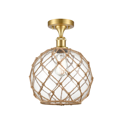 Ballston One Light Semi-Flush Mount in Satin Gold (405|516-1C-SG-G122-10RB)