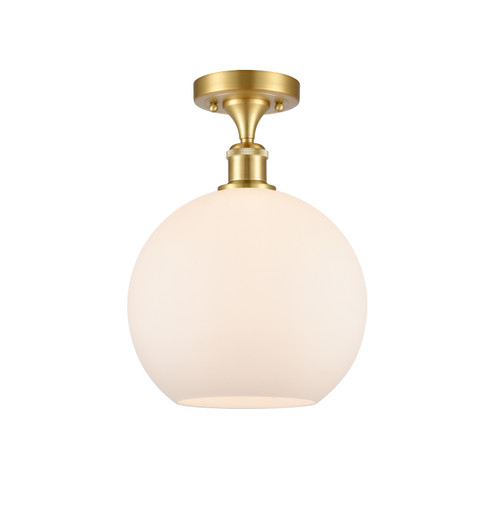 Ballston One Light Semi-Flush Mount in Satin Gold (405|516-1C-SG-G121-10)