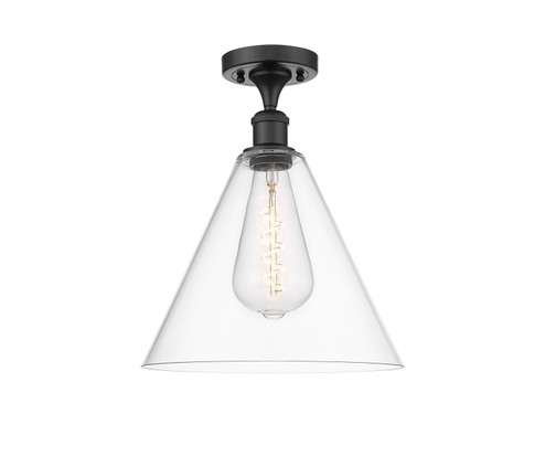Ballston One Light Semi-Flush Mount in Polished Nickel (405|516-1C-PN-GBC-122)