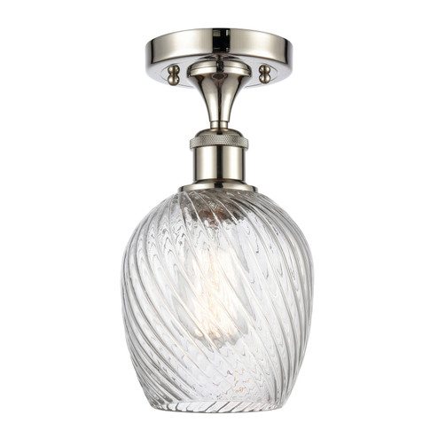Ballston One Light Semi-Flush Mount in Polished Nickel (405|516-1C-PN-G292)