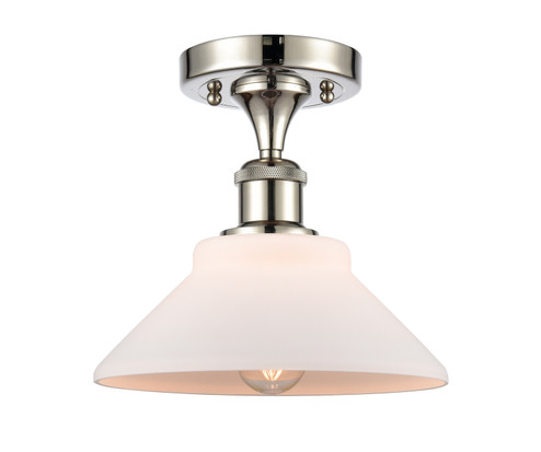 Ballston One Light Semi-Flush Mount in Polished Nickel (405|516-1C-PN-G131)