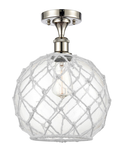 Ballston LED Semi-Flush Mount in Polished Nickel (405|516-1C-PN-G122-10RW-LED)