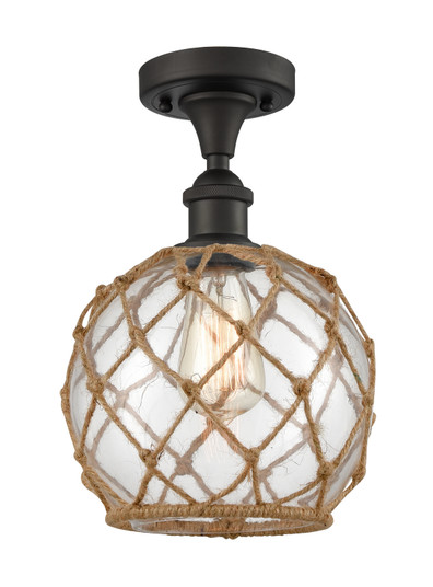 Ballston One Light Semi-Flush Mount in Oil Rubbed Bronze (405|516-1C-OB-G122-8RB)