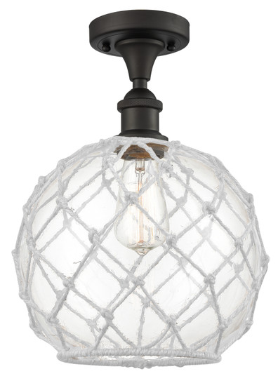 Ballston One Light Semi-Flush Mount in Oil Rubbed Bronze (405|516-1C-OB-G122-10RW)