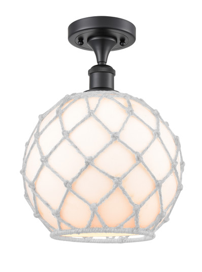 Ballston One Light Semi-Flush Mount in Matte Black (405|516-1C-BK-G121-10RW)