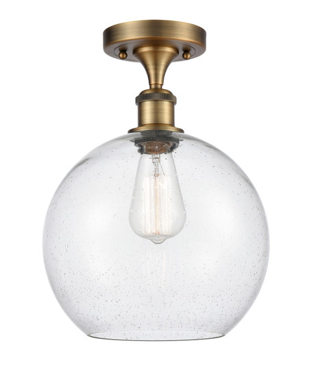 Ballston One Light Semi-Flush Mount in Brushed Brass (405|516-1C-BB-G124-10)