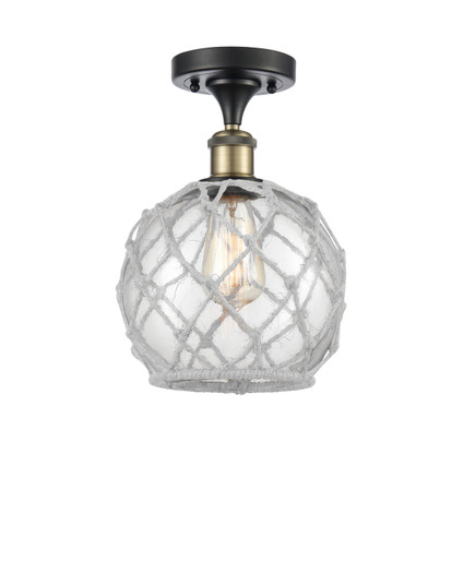 Ballston One Light Semi-Flush Mount in Black Antique Brass (405|516-1C-BAB-G122-8RW)