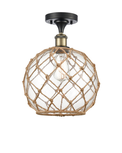 Ballston One Light Semi-Flush Mount in Black Antique Brass (405|516-1C-BAB-G122-10RB)