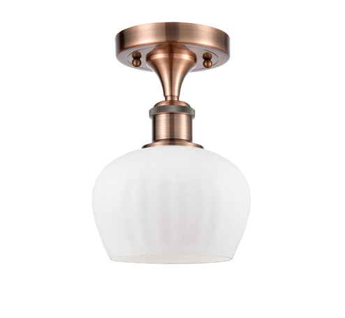 Ballston One Light Semi-Flush Mount in Antique Copper (405|516-1C-AC-G91) Ballston One Light Semi-Flush Mount in Antique Copper (405|516-1C-AC-G91)