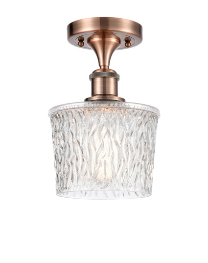 Ballston One Light Semi-Flush Mount in Antique Copper (405|516-1C-AC-G402)
