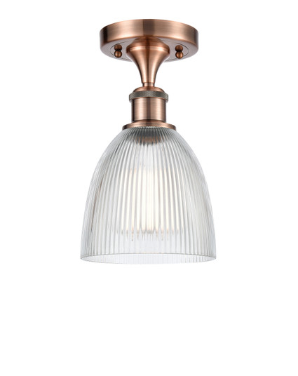 Ballston One Light Semi-Flush Mount in Antique Copper (405|516-1C-AC-G382)