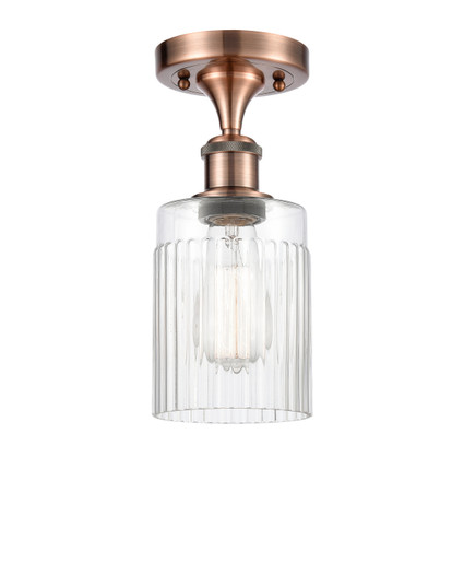 Ballston One Light Semi-Flush Mount in Antique Copper (405|516-1C-AC-G342)
