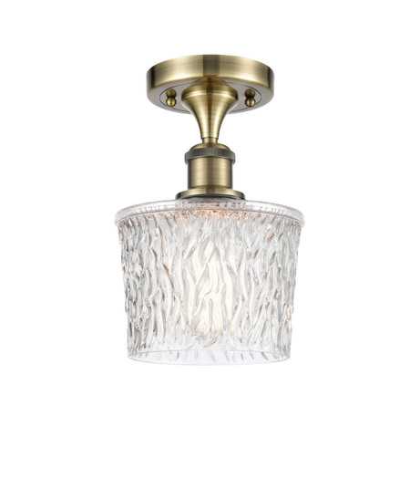Ballston One Light Semi-Flush Mount in Antique Brass (405|516-1C-AB-G402)