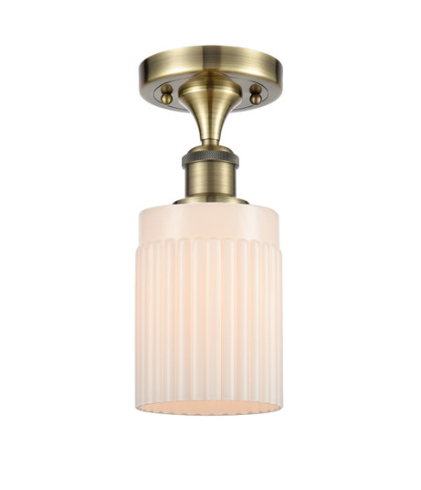Ballston One Light Semi-Flush Mount in Antique Brass (405|516-1C-AB-G341)