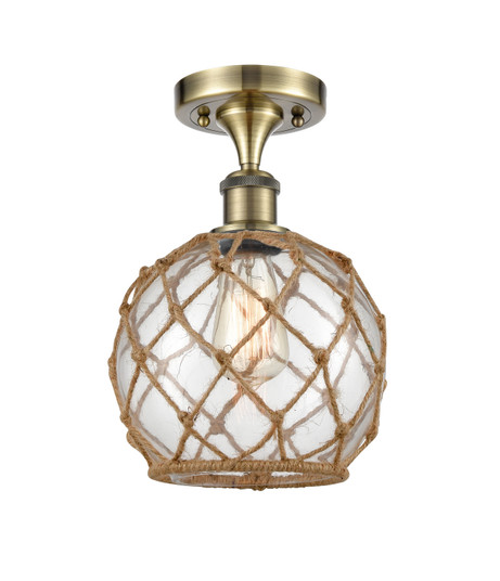 Ballston LED Semi-Flush Mount in Antique Brass (405|516-1C-AB-G122-8RB-LED)