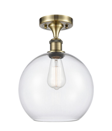 Ballston One Light Semi-Flush Mount in Antique Brass (405|516-1C-AB-G122-10)
