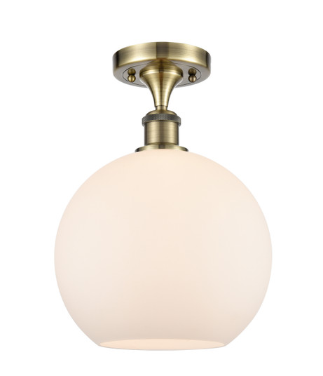 Ballston LED Semi-Flush Mount in Antique Brass (405|516-1C-AB-G121-10-LED)