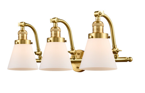 Franklin Restoration LED Bath Vanity in Satin Gold (405|515-3W-SG-G61-LED)