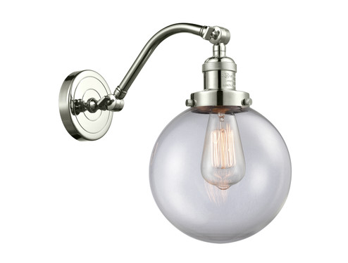 Franklin Restoration One Light Wall Sconce in Polished Nickel (405|515-1W-PN-G202-8)