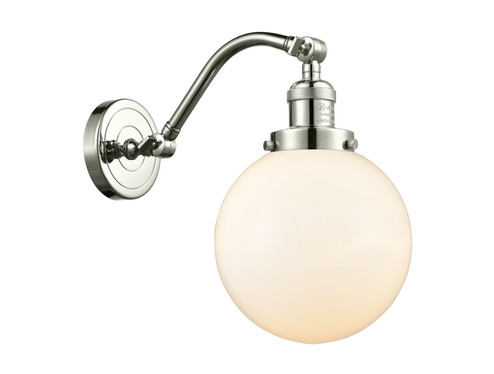 Franklin Restoration One Light Wall Sconce in Polished Nickel (405|515-1W-PN-G201-8)