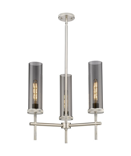 Downtown Urban Three Light Pendant in Satin Nickel (405|471-3CR-SN-G471-12SM)