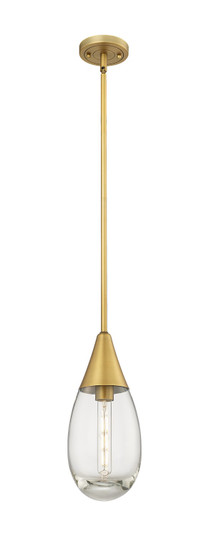 Downtown Urban One Light Pendant in Brushed Brass (405|450-1S-BB-G450-6CL)