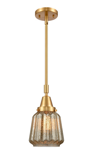 Caden One Light Mini Pendant in Satin Gold (405|447-1S-SG-G146)