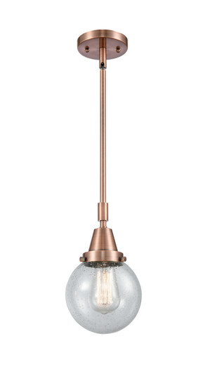 Caden LED Mini Pendant in Antique Copper (405|447-1S-AC-G204-6-LED)