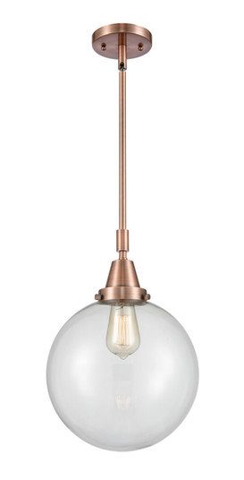 Caden LED Mini Pendant in Antique Copper (405|447-1S-AC-G202-10-LED)