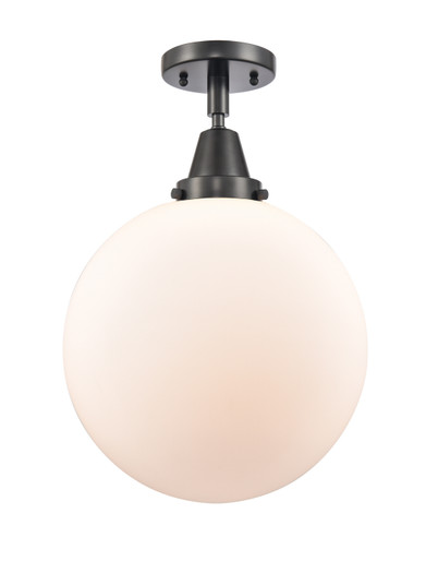 Caden One Light Flush Mount in Matte Black (405|447-1C-BK-G201-12)