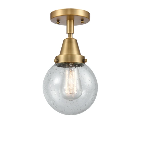 Caden One Light Semi-Flush Mount in Brushed Brass (405|447-1C-BB-G204-6)