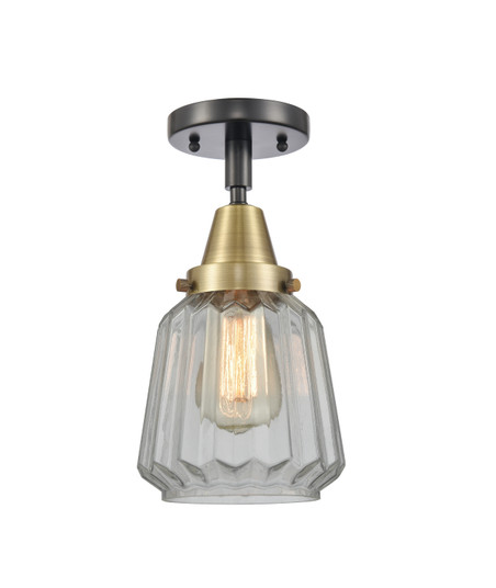 Caden One Light Semi-Flush Mount in Black Antique Brass (405|447-1C-BAB-G142)
