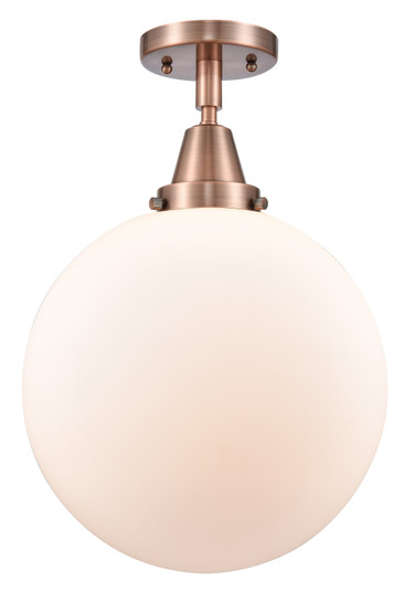 Caden LED Semi-Flush Mount in Antique Copper (405|447-1C-AC-G201-12-LED)
