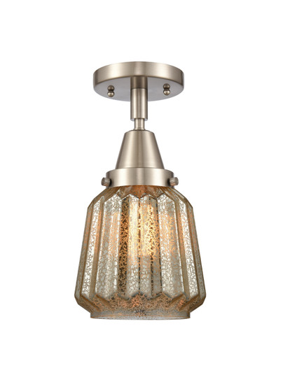 Caden LED Semi-Flush Mount in Antique Brass (405|447-1C-AB-G142-LED)