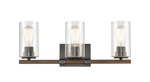 Auralume Three Light Bath Vanity in Matte Black (405|445-3W-BK-SDY)