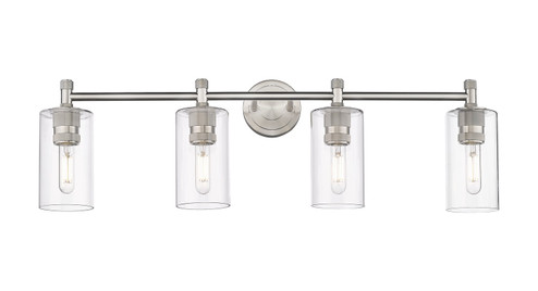 Downtown Urban Four Light Bath Vanity in Satin Nickel (405|434-4W-SN-G434-7CL)