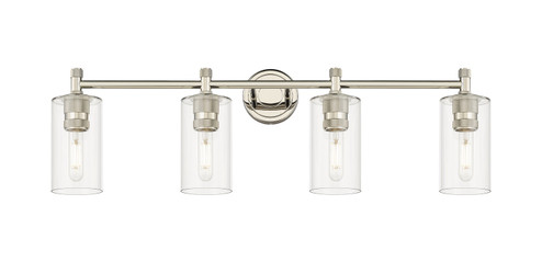 Downtown Urban Four Light Bath Vanity in Polished Nickel (405|434-4W-PN-G434-7CL)