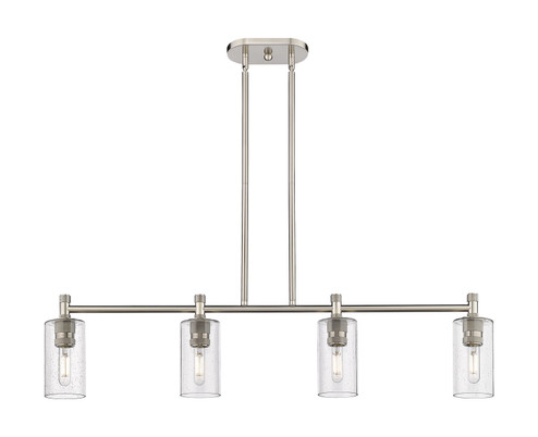 Downtown Urban Four Light Island Pendant in Satin Nickel (405|434-4I-SN-G434-7SDY)