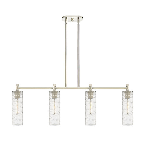 Downtown Urban Four Light Island Pendant in Polished Nickel (405|434-4I-PN-G434-12DE)