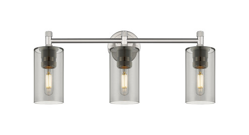 Downtown Urban Three Light Bath Vanity in Satin Nickel (405|434-3W-SN-G434-7SM)