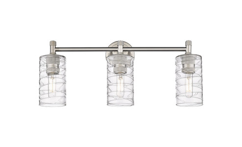 Downtown Urban Three Light Bath Vanity in Satin Nickel (405|434-3W-SN-G434-7DE)
