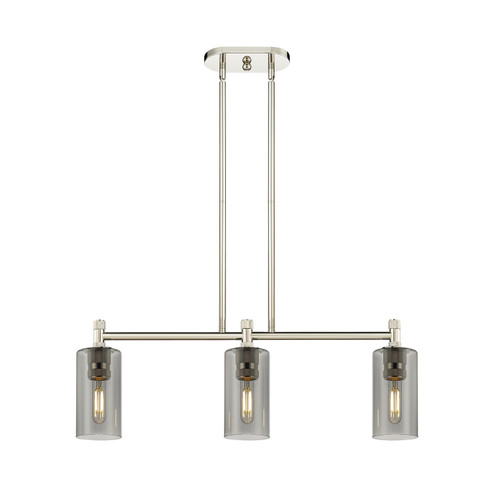 Downtown Urban Three Light Island Pendant in Polished Nickel (405|434-3I-PN-G434-7SM)