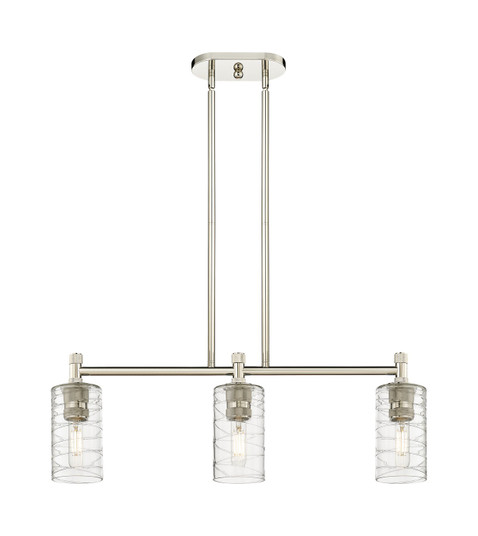 Downtown Urban Three Light Island Pendant in Polished Nickel (405|434-3I-PN-G434-7DE)