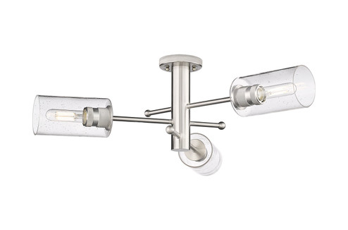 Downtown Urban LED Flush Mount in Satin Nickel (405|434-3F-SN-G434-7SDY)