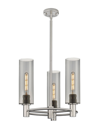 Downtown Urban Three Light Pendant in Satin Nickel (405|434-3CR-SN-G434-12SM)