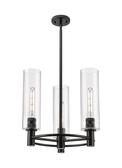 Downtown Urban LED Pendant in Matte Black (405|434-3CR-BK-G434-12CL)