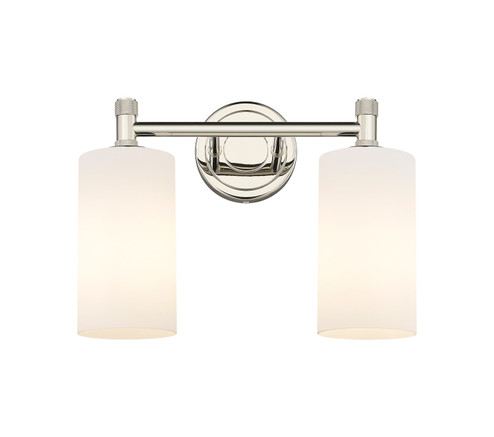Downtown Urban Two Light Bath Vanity in Polished Nickel (405|434-2W-PN-G434-7WH)