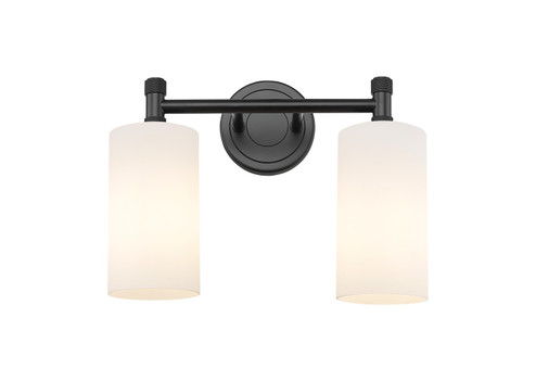 Downtown Urban Two Light Bath Vanity in Matte Black (405|434-2W-BK-G434-7WH)
