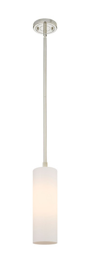 Downtown Urban One Light Pendant in Polished Nickel (405|434-1S-PN-G434-12WH)